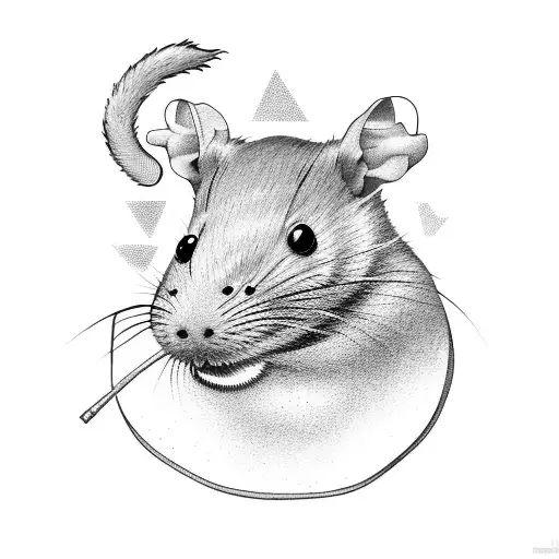 skating rat tattoo design idea