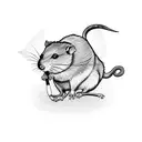 skating rat tattoo design idea
