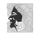 a sad man behind a happy face tattoo design idea