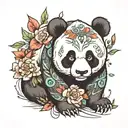 panda bear tattoo design idea