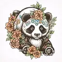 panda bear tattoo design idea