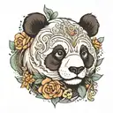panda bear tattoo design idea