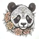 panda bear tattoo design idea