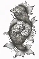 yin yang fish tattoo design idea