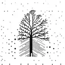 pine tree + face + dopamine + serotonin + lines + dots tattoo design idea