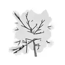 pine tree + face + dopamine + serotonin + lines + dots tattoo design idea