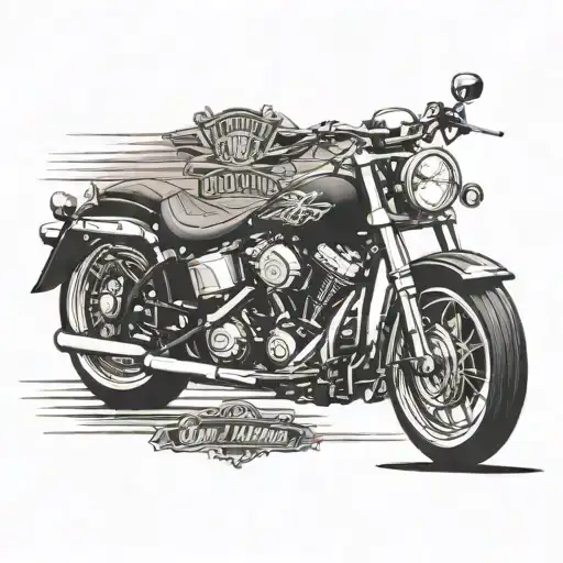 Budweiser and Harley Davidson motorcycle tattoo design idea