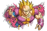 Vegeta facing tattoo design idea