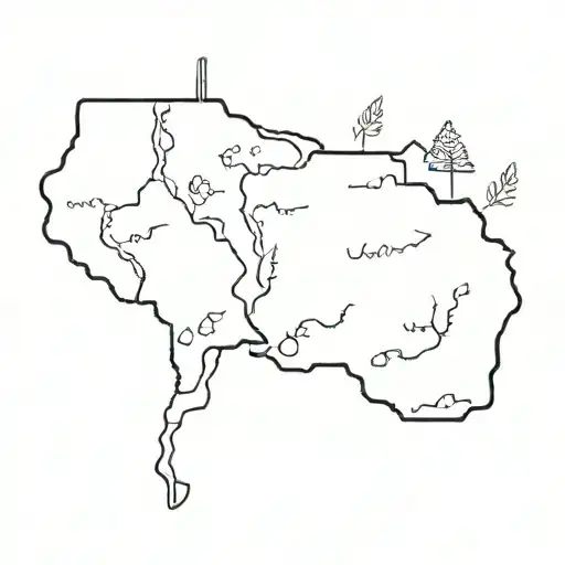  couple tattoo West Virginia Wisconsin state outline tattoo design idea