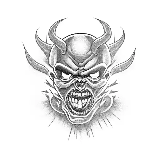 Jack Black fight with the Devil tattoo design idea