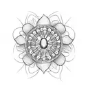         flowers spider web tattoo design idea