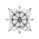         flowers spider web tattoo design idea