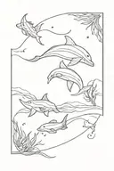 ocean themed tattoo design idea