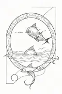 ocean themed tattoo design idea