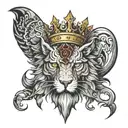 king tattoo design idea