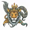 king tattoo design idea
