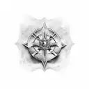 crusader cross IHS tattoo design idea