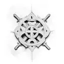 crusader cross IHS tattoo design idea