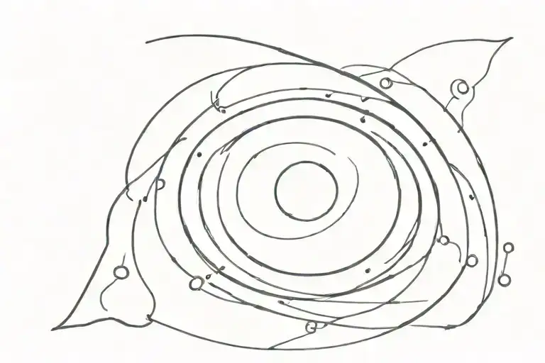 symbol for jupiter with thin lightning around it  tattoo design idea