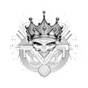 semi colum, crown tattoo design idea