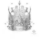 semi colum, crown tattoo design idea