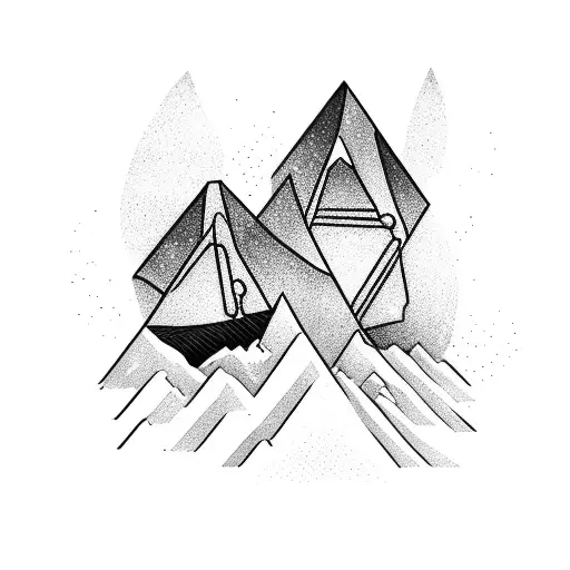 Two Black Diamonds with skis inside of them tattoo design idea