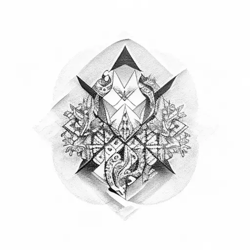 Double Black Diamonds tattoo design idea