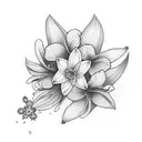 daffodils and forget me nots tattoo design idea