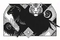 tiger,eagle,mandala,medusa tattoo design idea