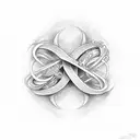 infinity symbol with the name Yaneli and Erika on it tattoo design idea