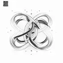 infinity symbol with the name Yaneli and Erika on it tattoo design idea