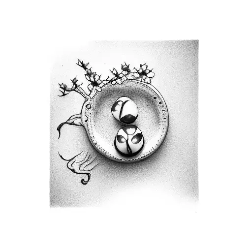 A coffee bean morphing into a book with Japanese cherry blossoms tattoo design idea