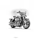 Harley Davidson bike tattoo design idea