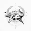 tiburón blanco tattoo design idea