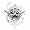 tiburón blanco tattoo design idea