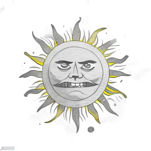 argentina flag with sun and 3 golden stars tattoo design idea