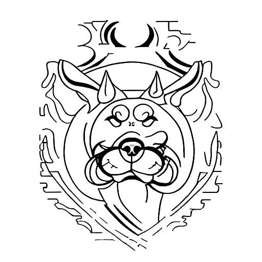 Design a minimalist tattoo that represents the agility and strength required in your sport, with a subtle nod to your love for dogs tattoo design idea