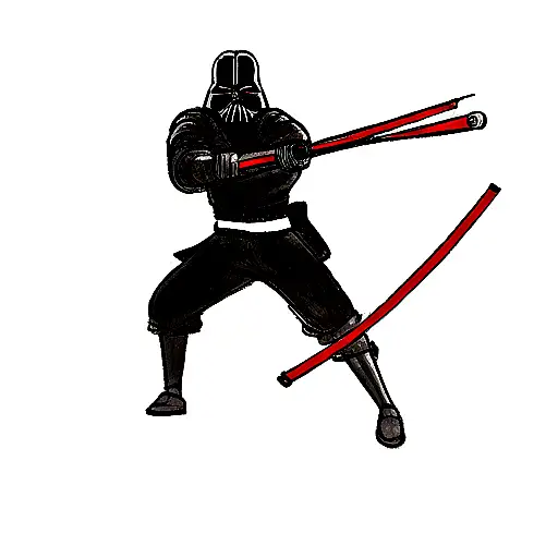 darth vader as ronin tattoo design idea