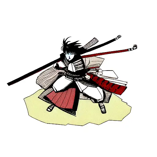 japanese style ronin tattoo design idea