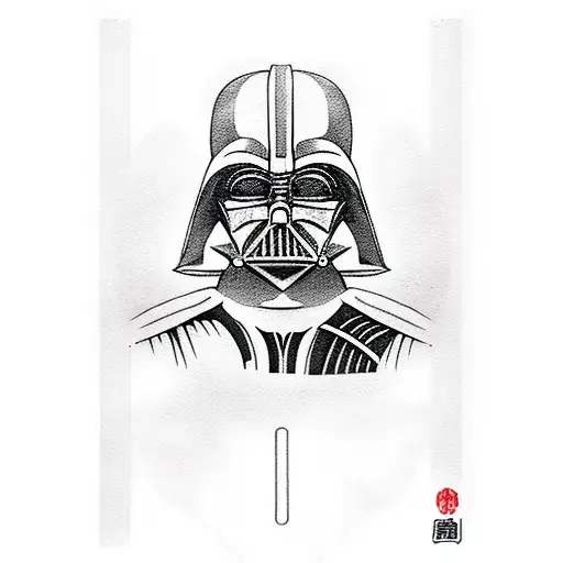 darth vader as ronin tattoo design idea