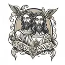 Jesus saves tattoo design idea