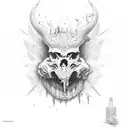 devil suck a lollipop tattoo design idea