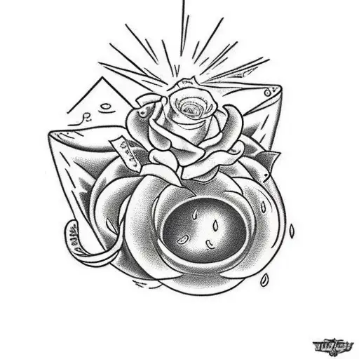 the phrase "i thought of quiting baby, but my heart just ain't gonna buy it" tattoo design idea