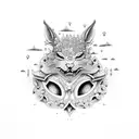 castillo gotico con gargolas y torres con muchos picos tattoo design idea