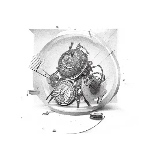 percussion tattoo design idea