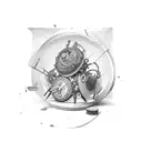 percussion tattoo design idea