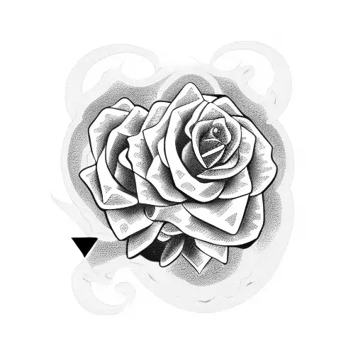 gaboon viper sleeping in roses tattoo design idea