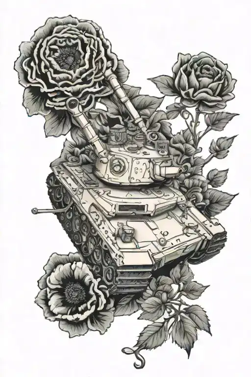 Challenger 2 Tank, Poppy, Yorkshire Irish tattoo design idea