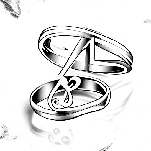 wedding ring with name Alex for finger  tattoo design idea
