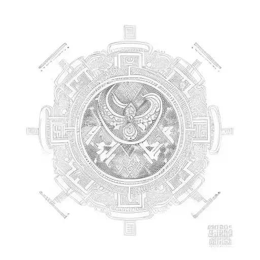 Greek pattern band tattoo design idea